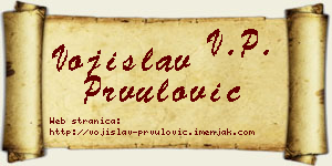 Vojislav Prvulović vizit kartica
